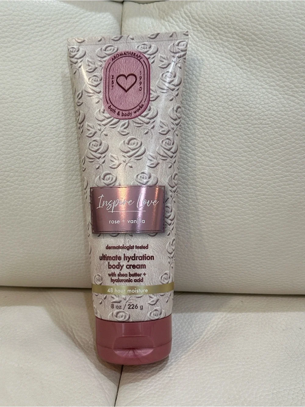 Bath and Body Works Rose Vanilla  Wash, Lotion and Cream 3 Pieces Set Full Size